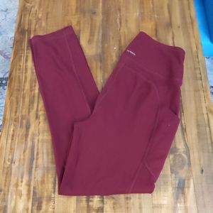 Jaanuu High Waist Yoga Scrubs Burgundy M Medium